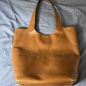 Frye Tan leather tote with new Frye dust bag